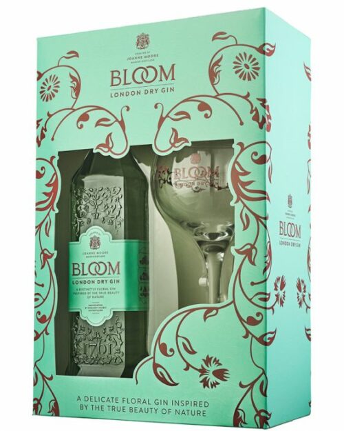 Bloom London Dry Gin Gift Box + Copa glas