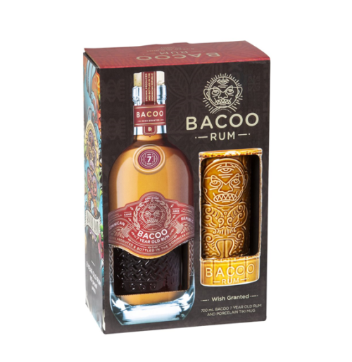 Bacoo 7yo Rum Giftpack + Tiki Mug